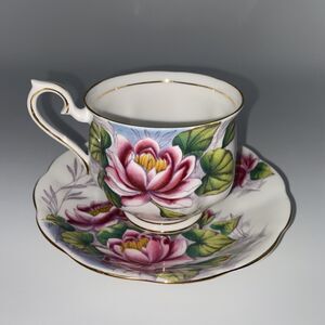 Royal Albert Flower of the Month Water Lily No. 7 Bone China Cup & Saucer Set